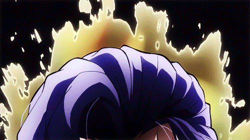 gif of Akira Otoishi and Red Hot Chili Pepper from Jojo's Bizarre Adventure Part 4